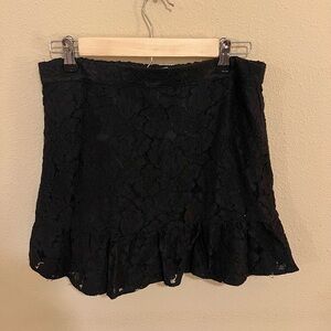 J Crew Size 8 Black Lace Skirt
